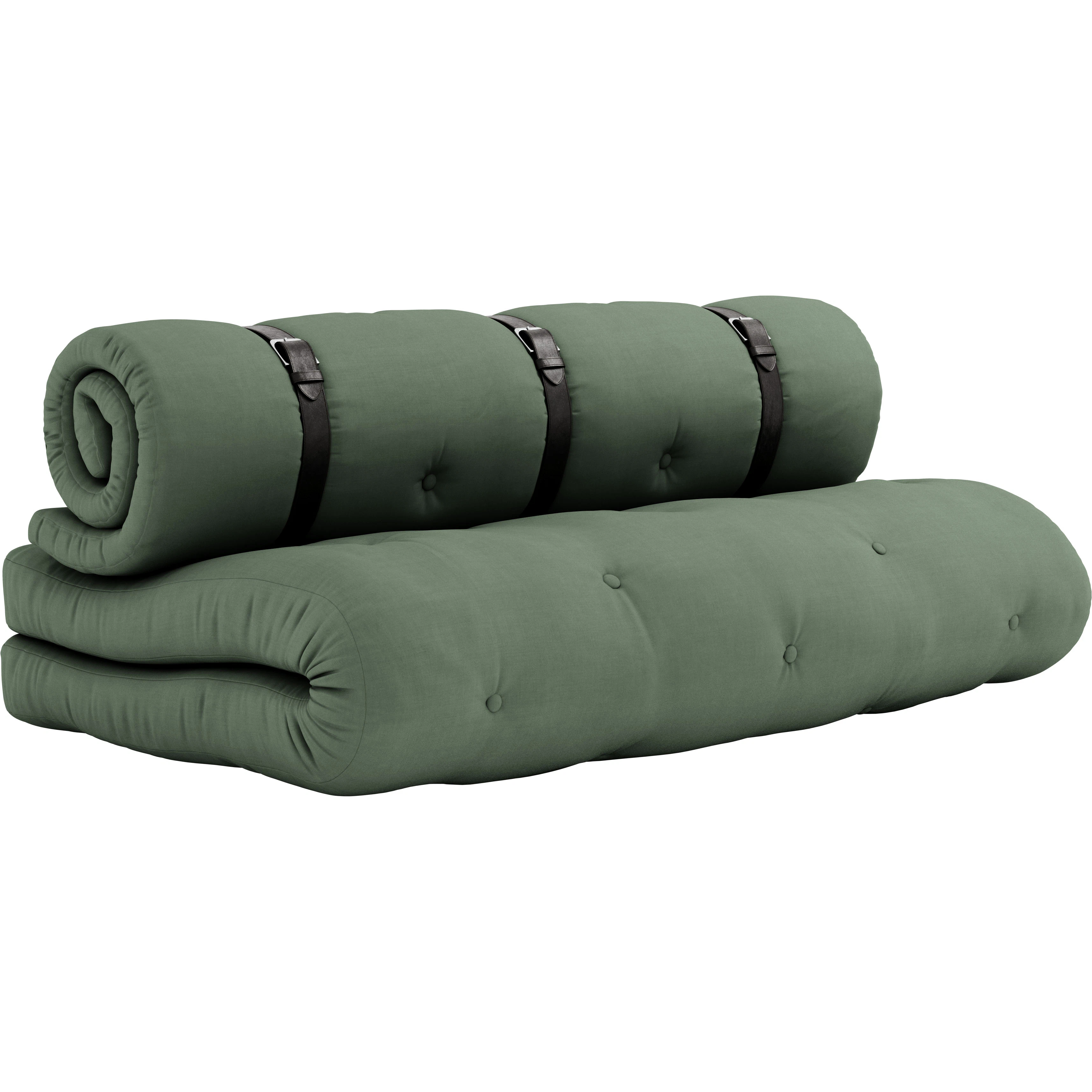 Karup Buckle-up Soffa Med B&auml;lte / Brun - Modulsoffor Bomull Olive Green
