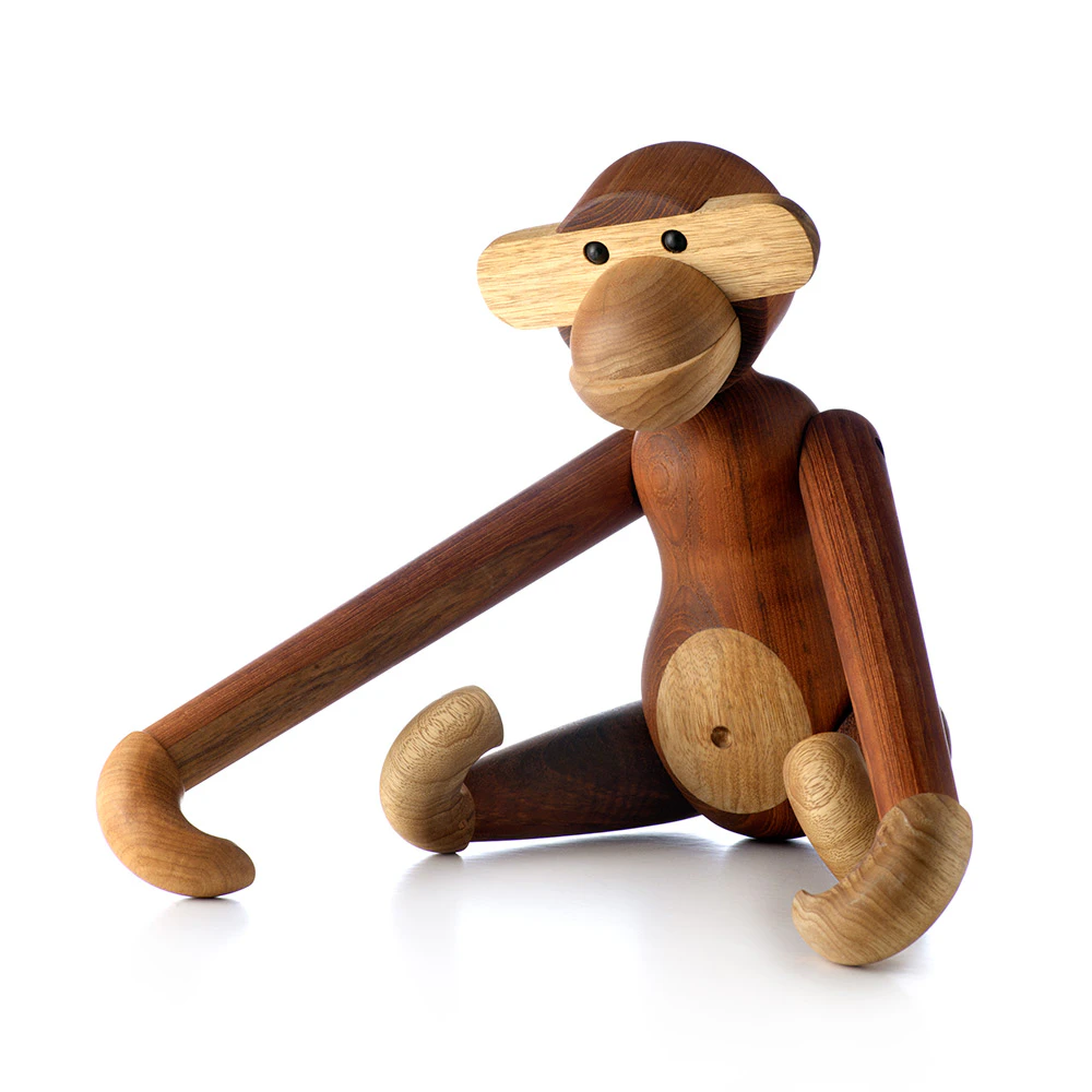 Kay Bojesen Apa Stor - Träfigurer Teak Trä