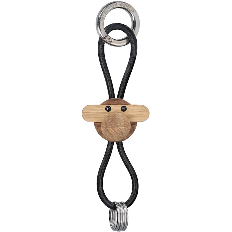 Nyckelring Apa Svart / Silver