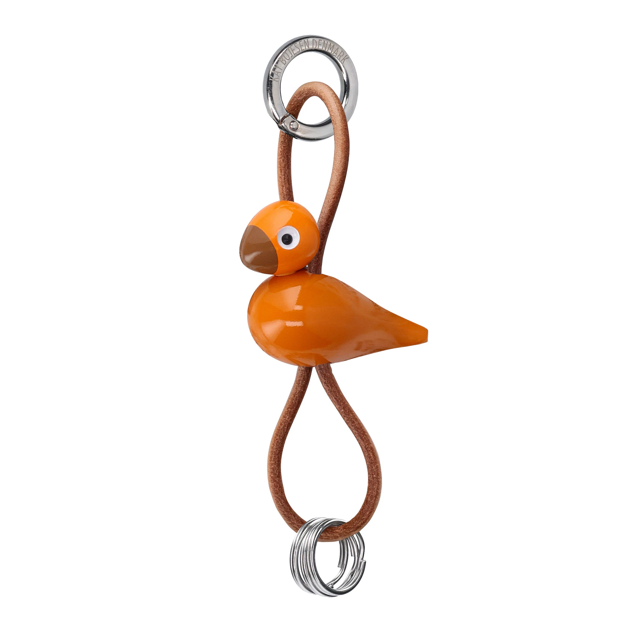 Kay Bojesen Sångfågel Nyckelring - Dekorativa Accessoarer Målad Bok Orange