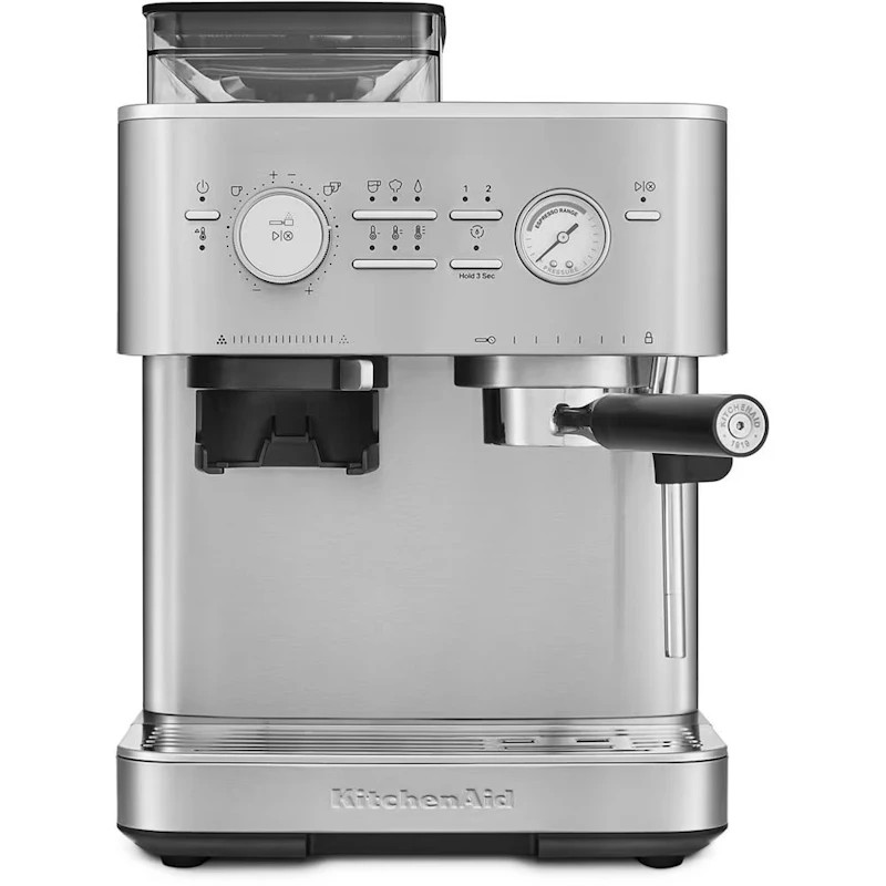 5KES6551ESX Halvautomatisk Espressomaskin Med Kaffekvarn, Rostfritt Stål