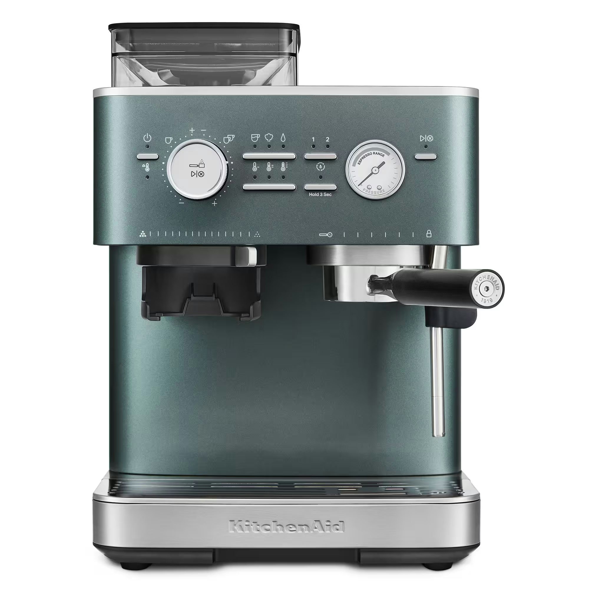 kitchenaid 5kes6551ejp halvautomatisk espressomaskin med kaffekvarn - plast juniper