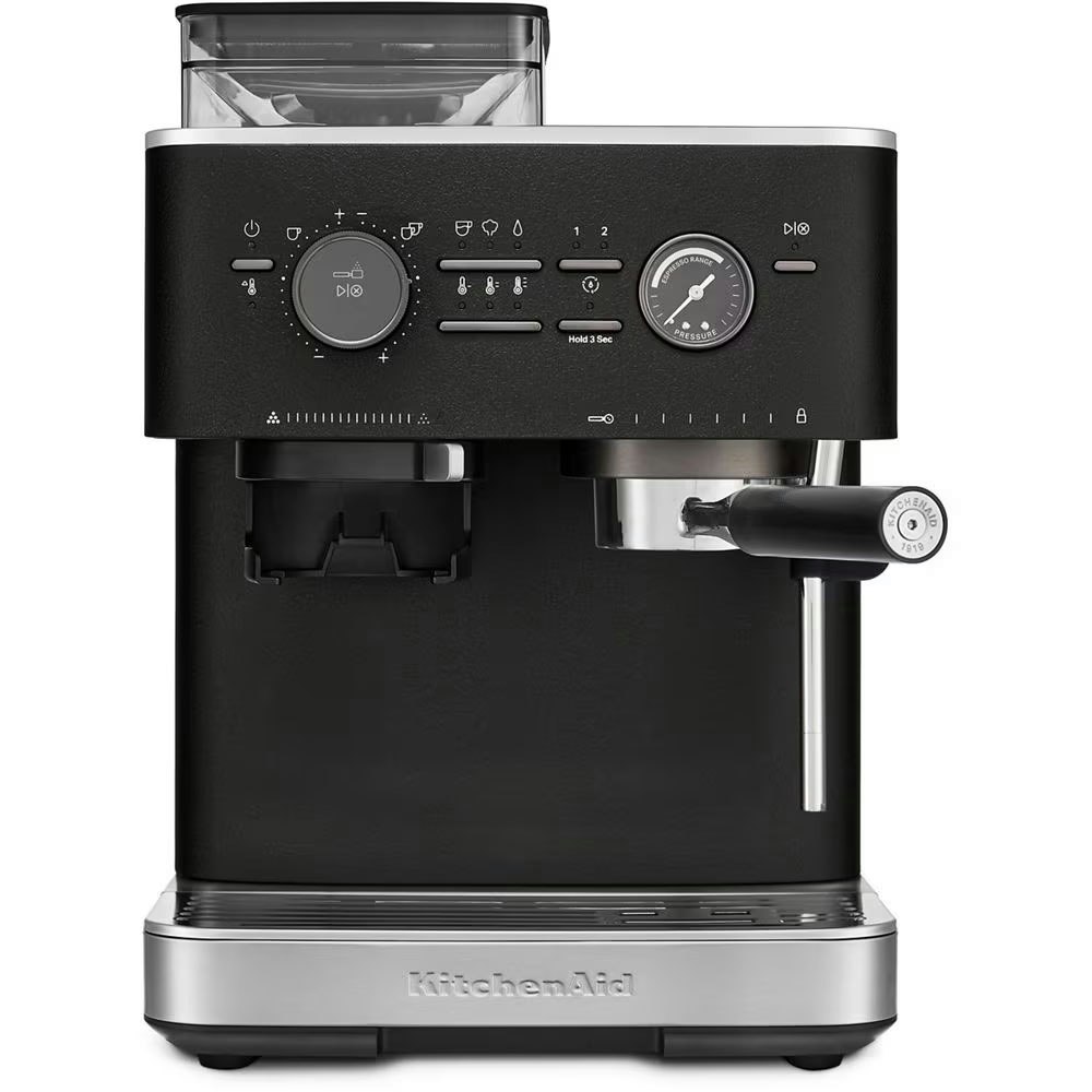 Kitchenaid 5kes6551ebk Halvautomatisk Espressomaskin Med Kaffekvarn Svart - Espressomaskiner & Tillbeh&ouml;r Plast Gjutj&auml;rn