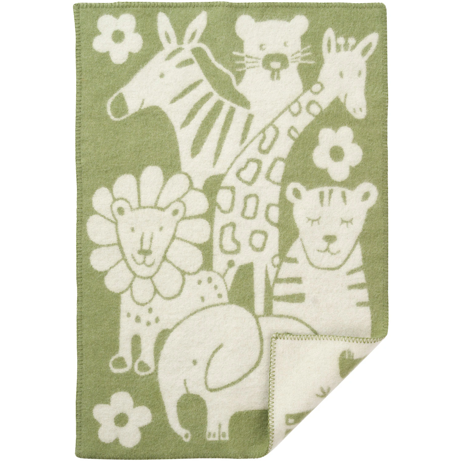 Klippan Yllefabrik Picnic Pläd 65x90 Cm - Plädar & Filtar Ekologisk Lammull Grön