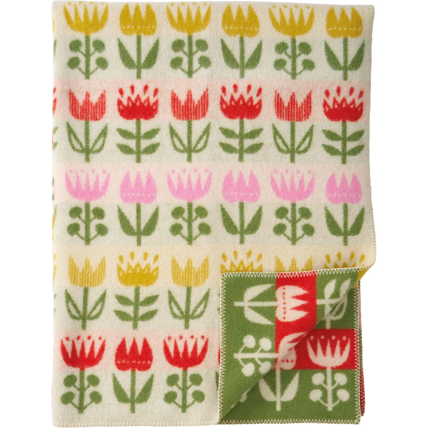 Klippan Yllefabrik Tulip Pläd 130x180 Cm - Plädar & Filtar Ekologisk Lammull Multi