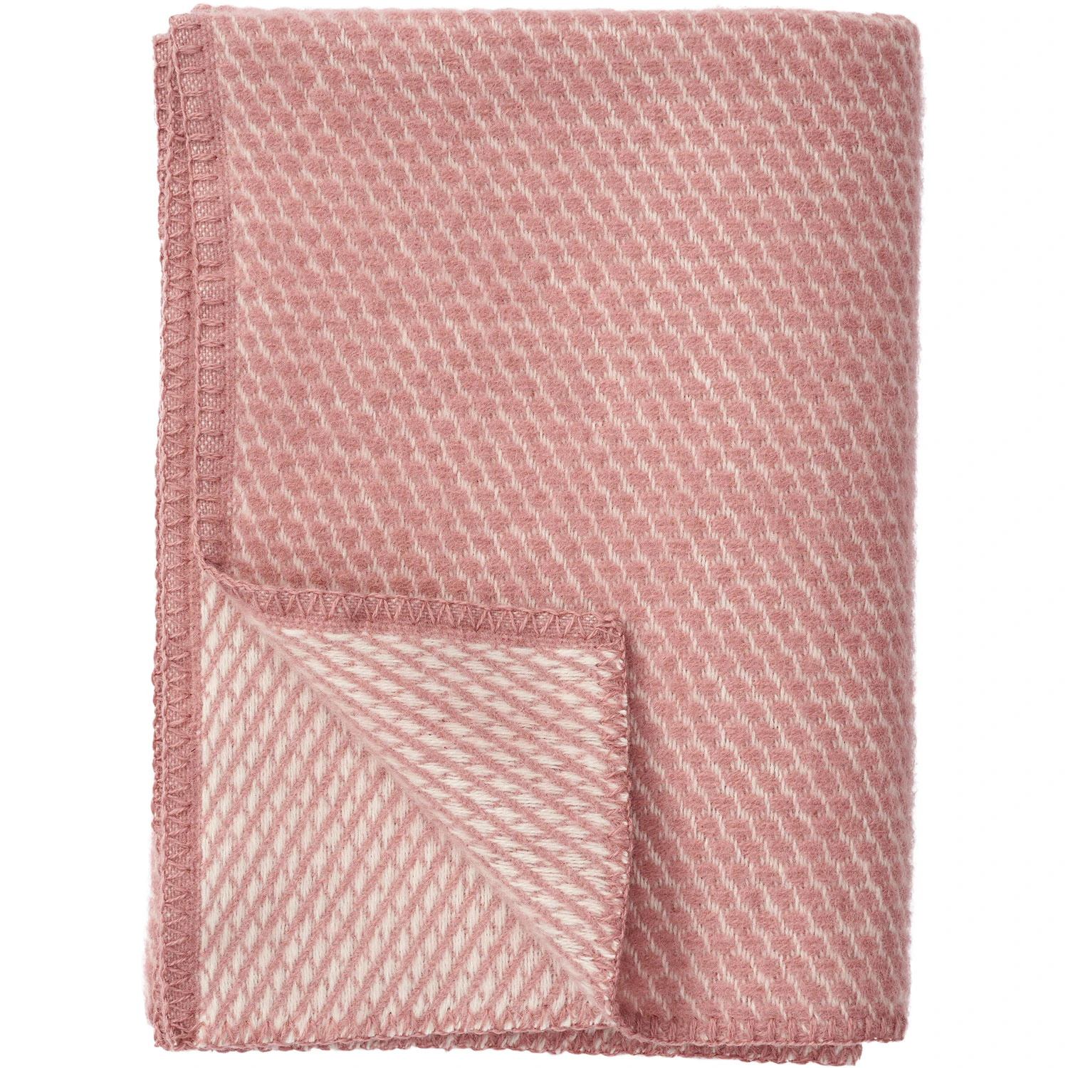 Klippan Yllefabrik Velvet Pläd Midi 90x130 Cm - Plädar & Filtar Ekologisk Lammull Rosa