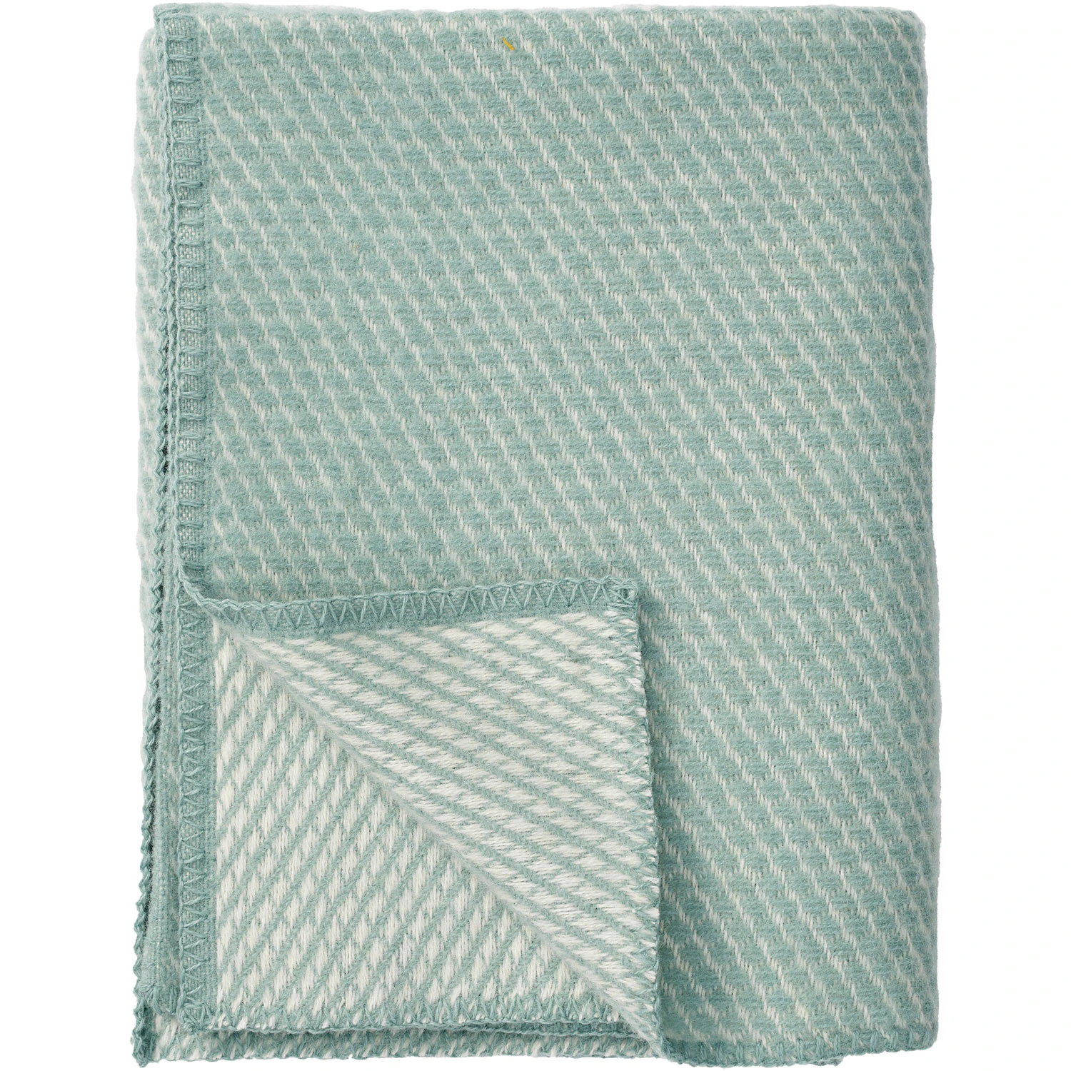 Klippan Yllefabrik Velvet Pläd Midi 90x130 Cm - Plädar & Filtar Ekologisk Lammull Duck Egg Blue