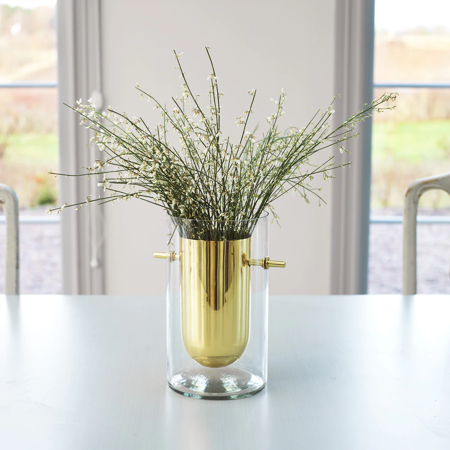 Klong Alba Vas Munblåst Glas / Cylinder, mässing från Klong, bild 3