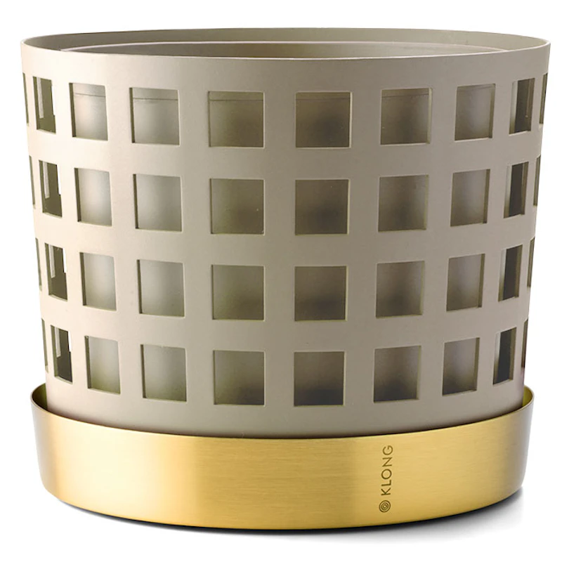 Trio Square Kruka Beige, 18 cm / Medium