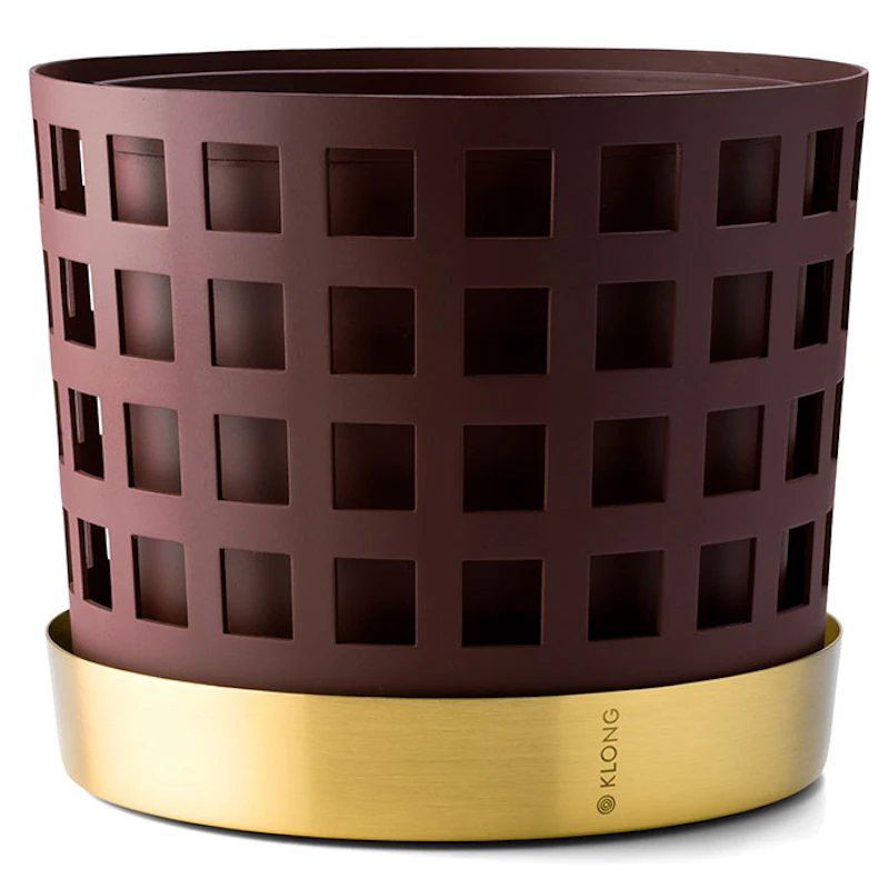 Trio Square Kruka Mörkröd, Ø18 cm / Medium