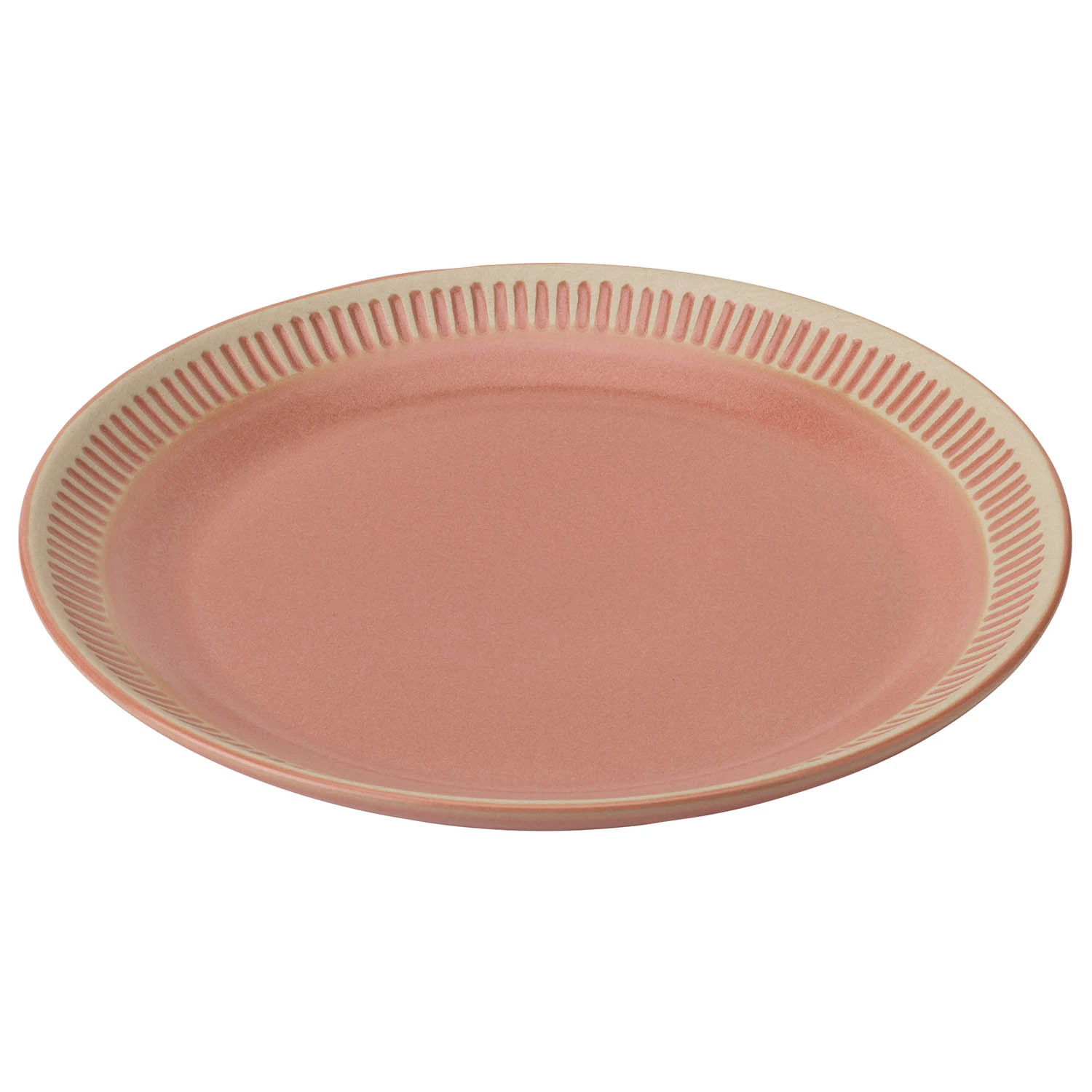 knabstrup keramik colorit tallrik 22 cm - stengods korall