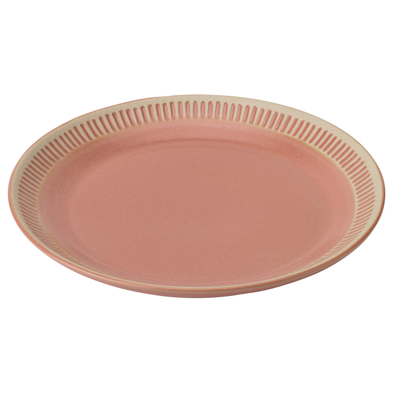 knabstrup keramik colorit tallrik 27 cm - stengods korall