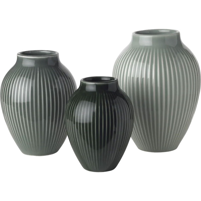 Vas Räfflad 3-pack, Misty Green / Celadon Green / Mörkgrön