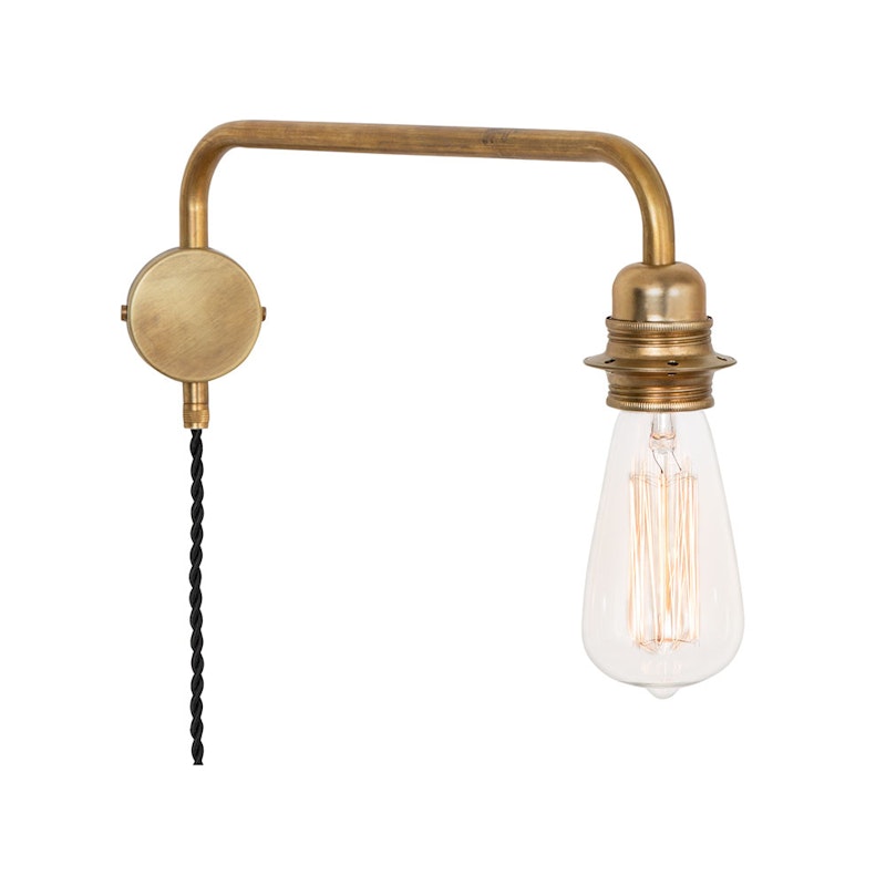 Edison Vägglampa Ner, Mässing