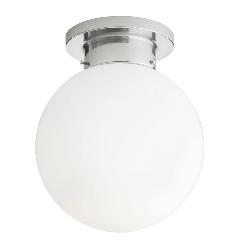 Glob Plafond 25 cm, Krom/Vit