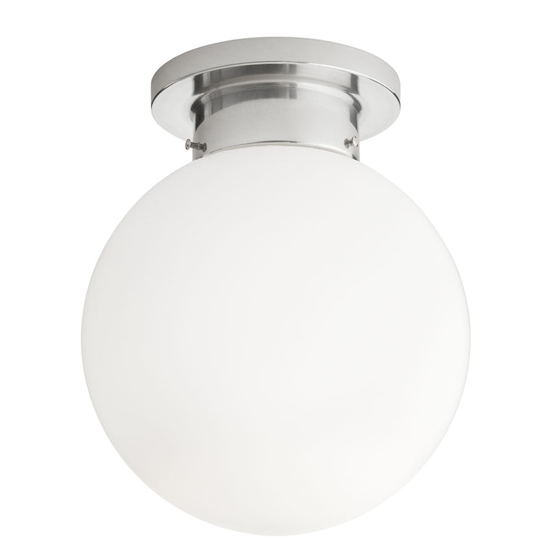 Glob Plafond 30 cm, Krom/Vit