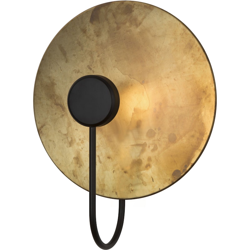 Sol Vägglampa Rå Mässing / Mattsvart, 40 cm