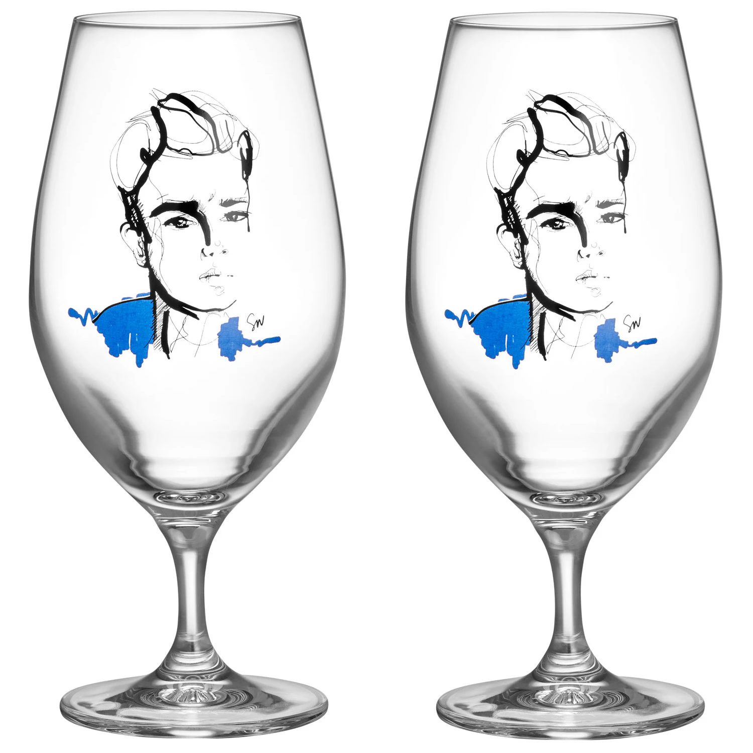 Kosta Boda All About You &Ouml;l 40 Cl 2-pack Celebrate Him - &Ouml;lglas Glas Klar