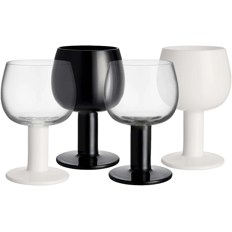 Fars Glas 40 cl 4-pack, Svart / Vit