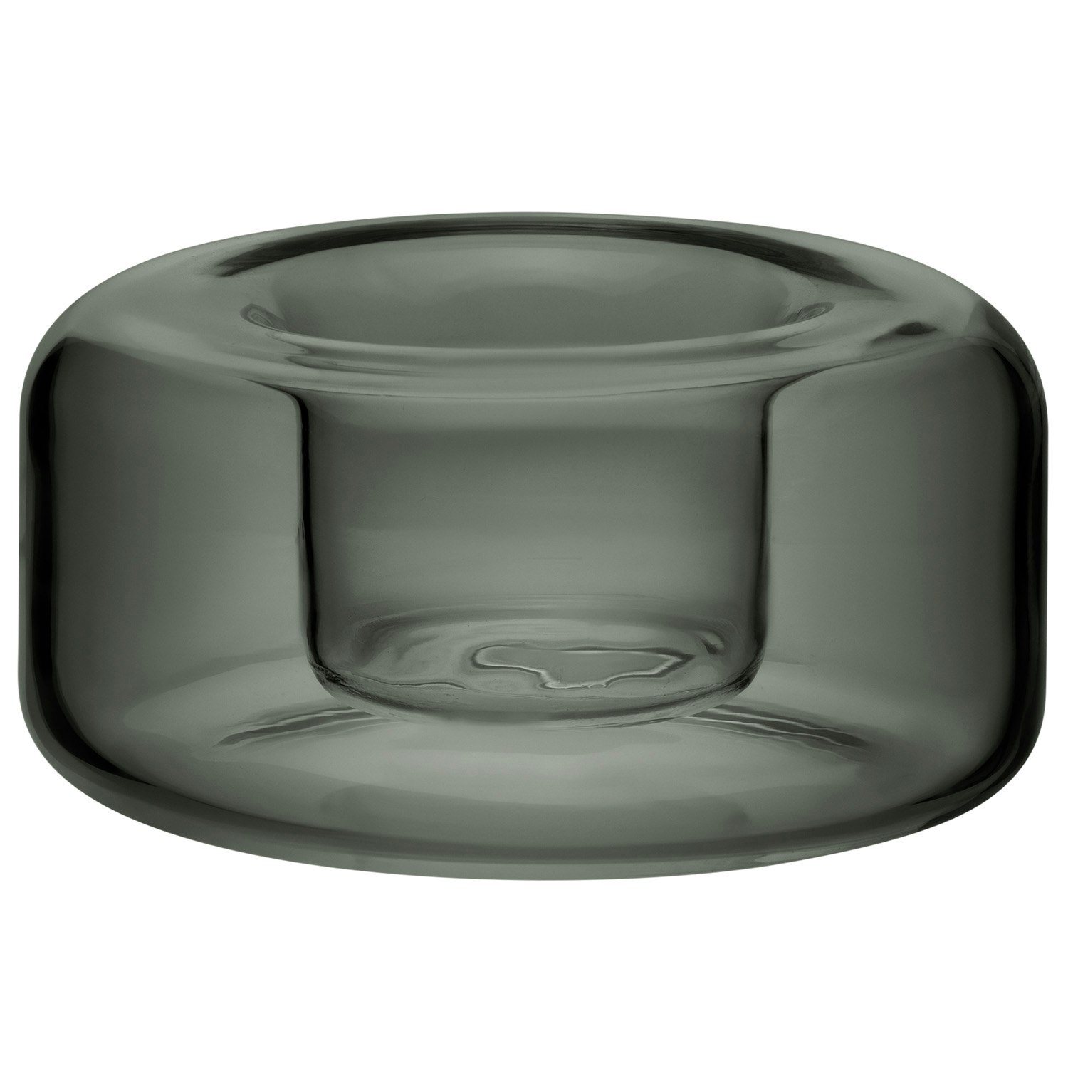 Kosta Boda Happy Ljuslykta 4,7 Cm - Ljusstakar Glas Antracit