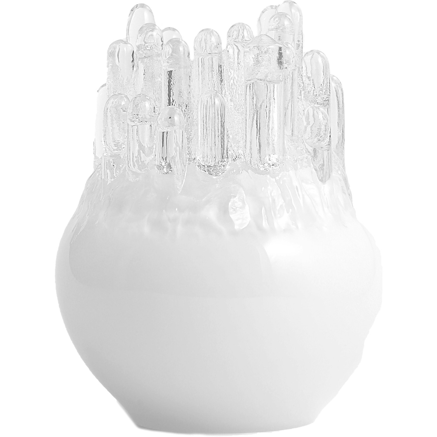 Kosta Boda Polar Ljush&aring;llare Small 19 Cm - Ljuslyktor Munbl&aring;st Glas Vit