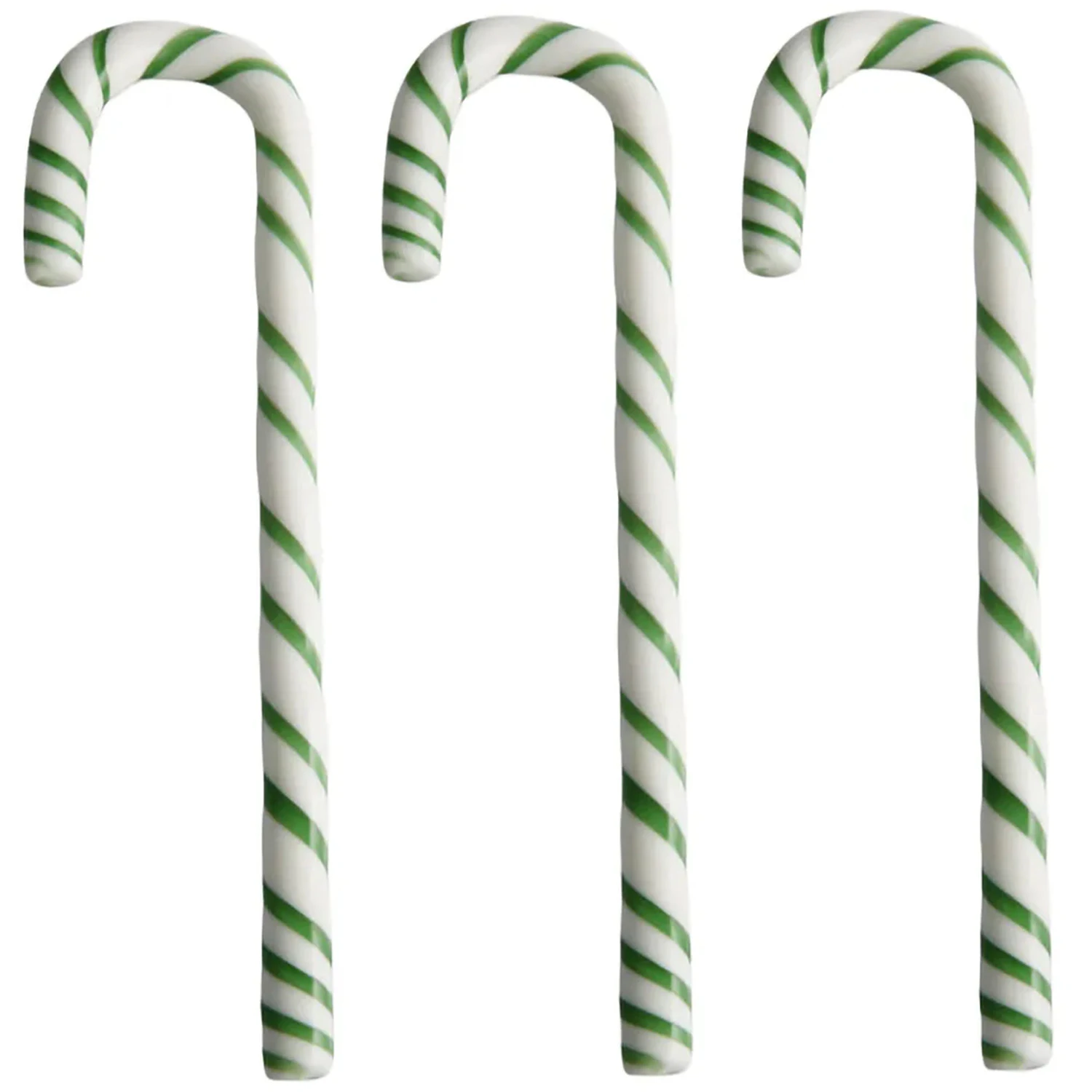Kosta Boda Polka Stick Juldekoration 17 Cm 3-pack /grön - Julpynt Glas Vit
