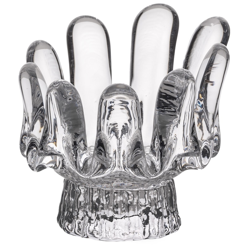 Sunflower Ljuslykta, Gjord av kristallglas 9,2 cm, Klar