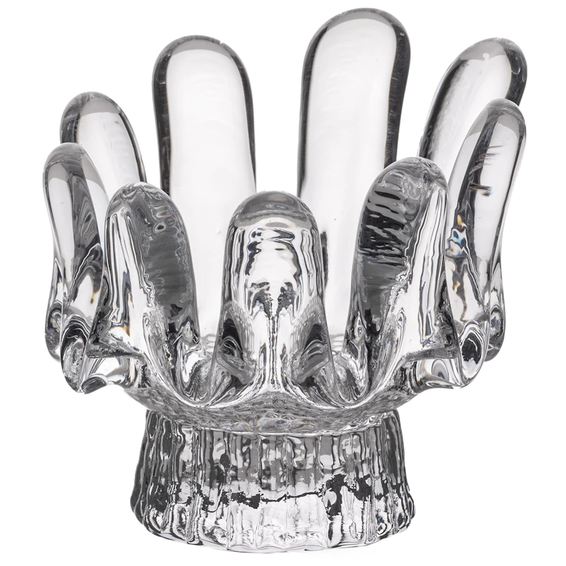 Sunflower Ljuslykta, Gjord av kristallglas 9,2 cm, Klar