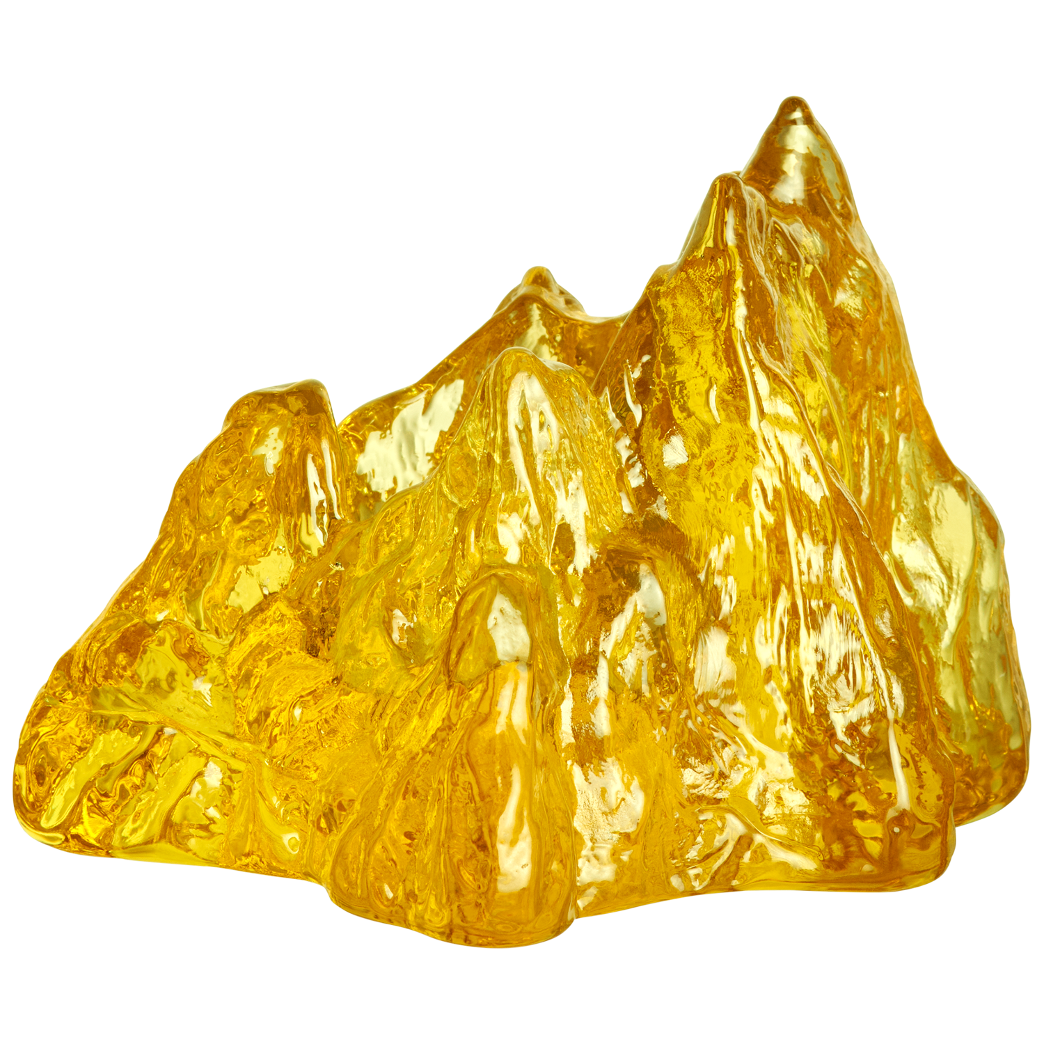 Kosta Boda The Rock Ljuslykta - Ljuslyktor Glas Gul