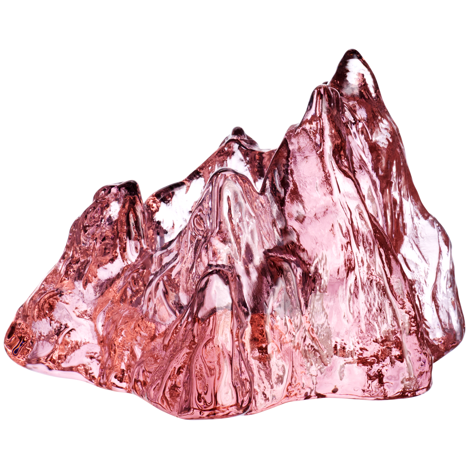 Kosta Boda The Rock Ljuslykta - Ljuslyktor Glas Rosa