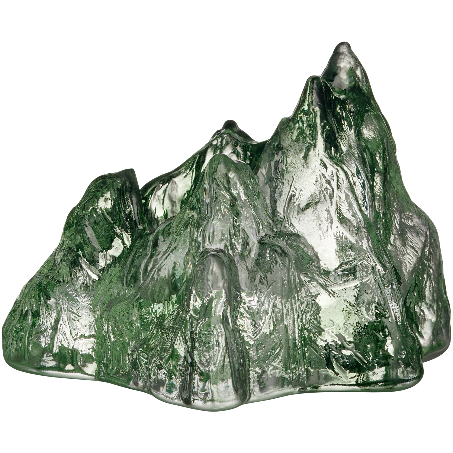 Kosta Boda The Rock Ljuslykta Cirkul&auml;r - Ljuslyktor Glas Bl&aring;gr&ouml;n