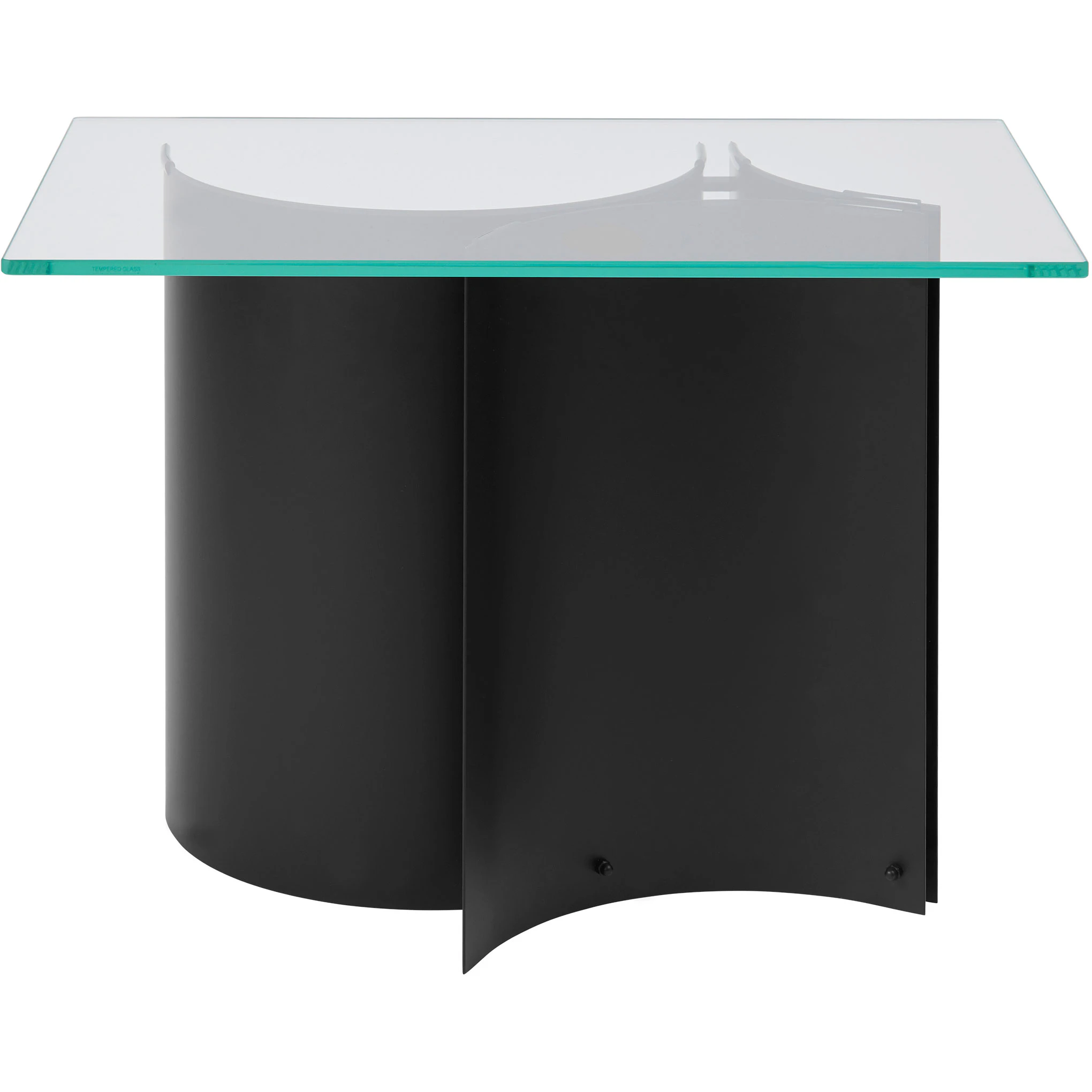 Kristina Dam Studio Curated Sidobord - Sidobord & Avlastningsbord H&auml;rdat Glas Svart