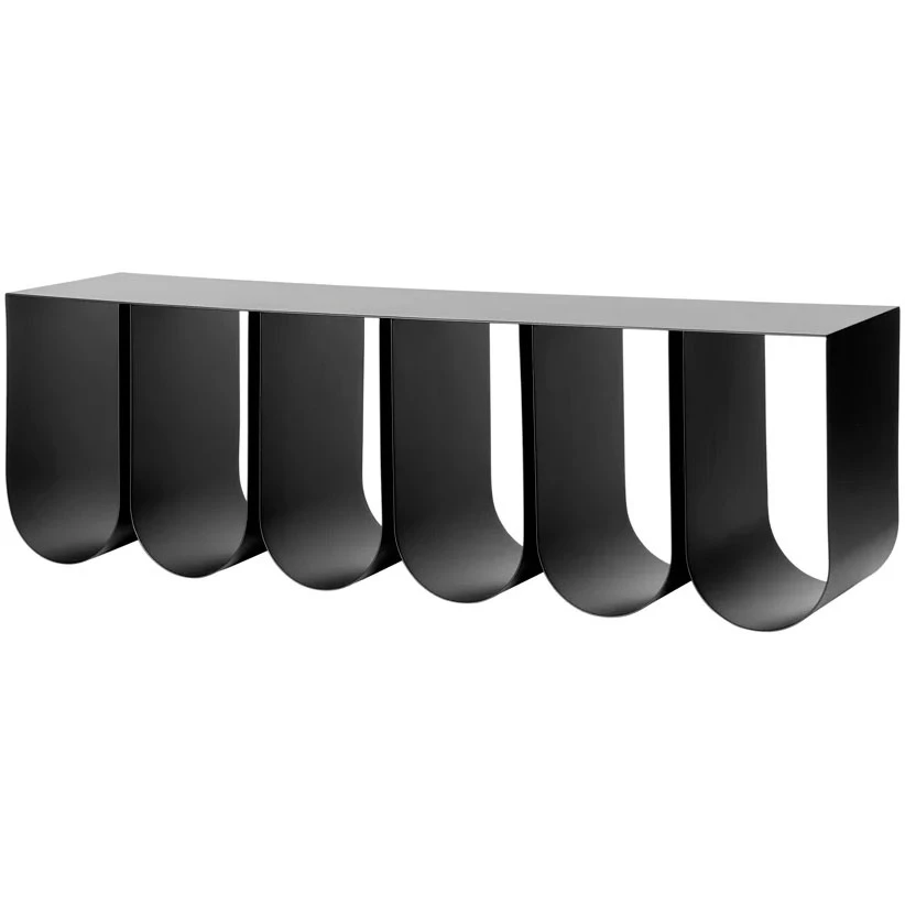 Kristina Dam Studio Curved V&auml;gghylla - V&auml;gghyllor St&aring;l Svart