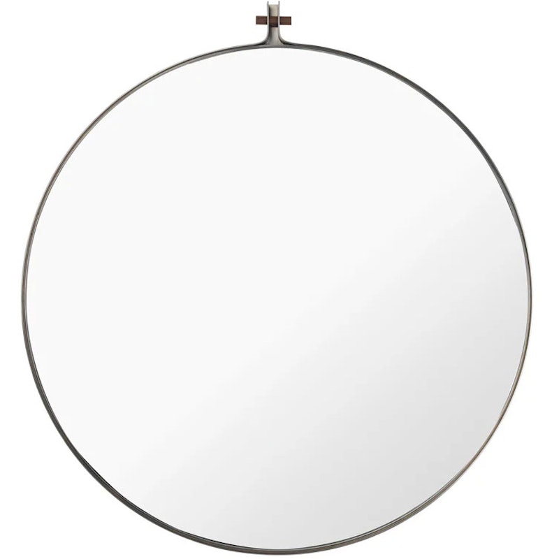 Dowel Spegel Round Stål / Valnöt, 70 cm