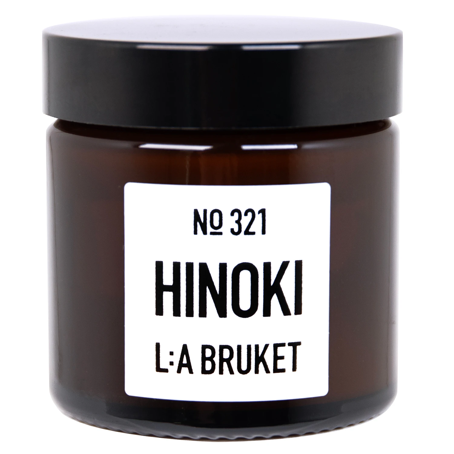 L:a Bruket 321 Hinoki Doftljus Mini 50 g - Doftljus V&auml;xtbaserat Vax Brun