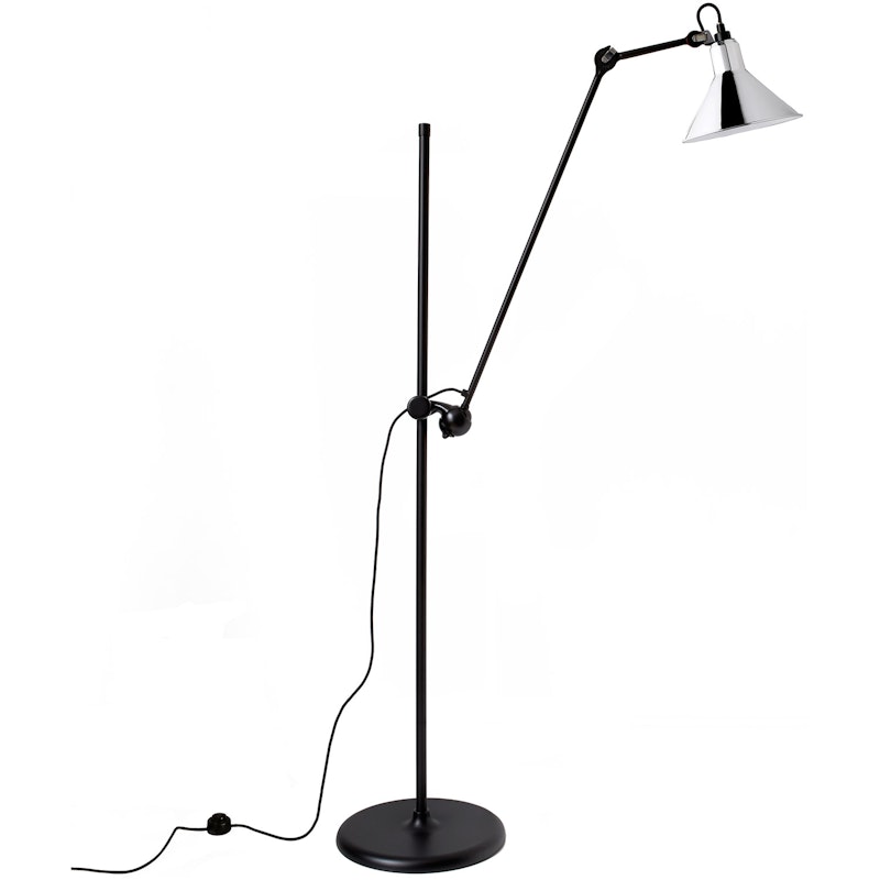 Lampe Gras N°215 Golvlampa, Svart / Krom