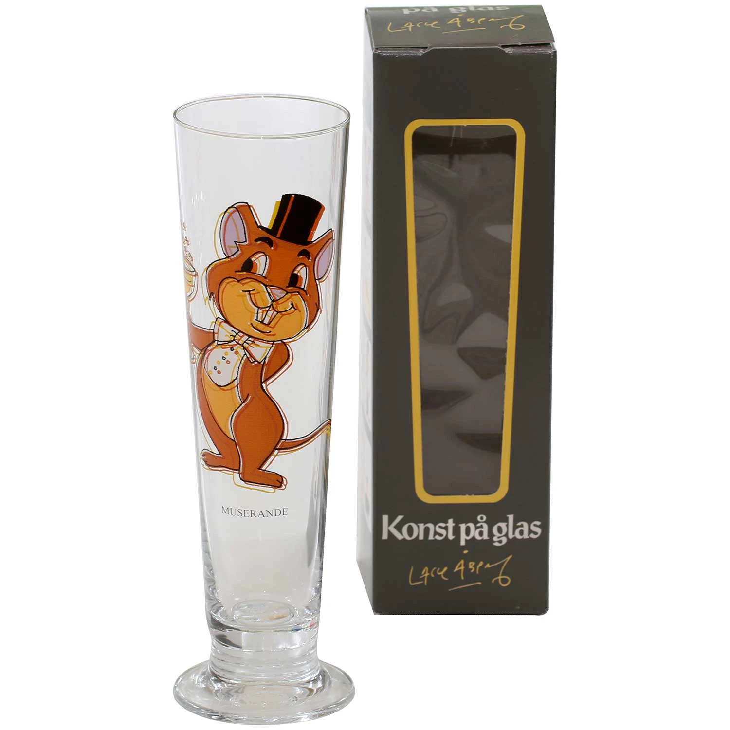 Lasse Åberg Öl Jubileum Muserande - Ölglas Glas Klar