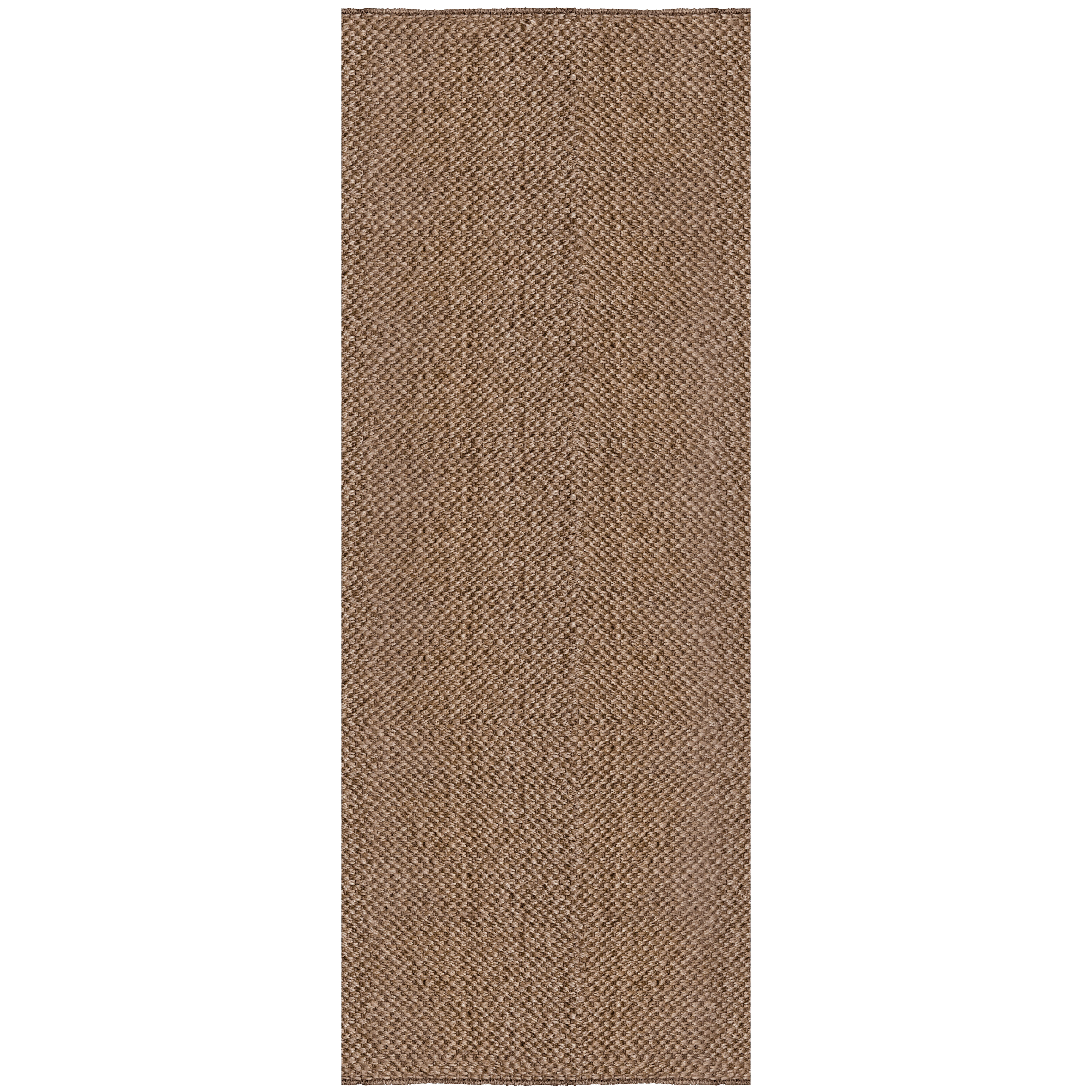 Layered Basket Weave matta 75x240 Cm - Slätvävda mattor Sisal Brun