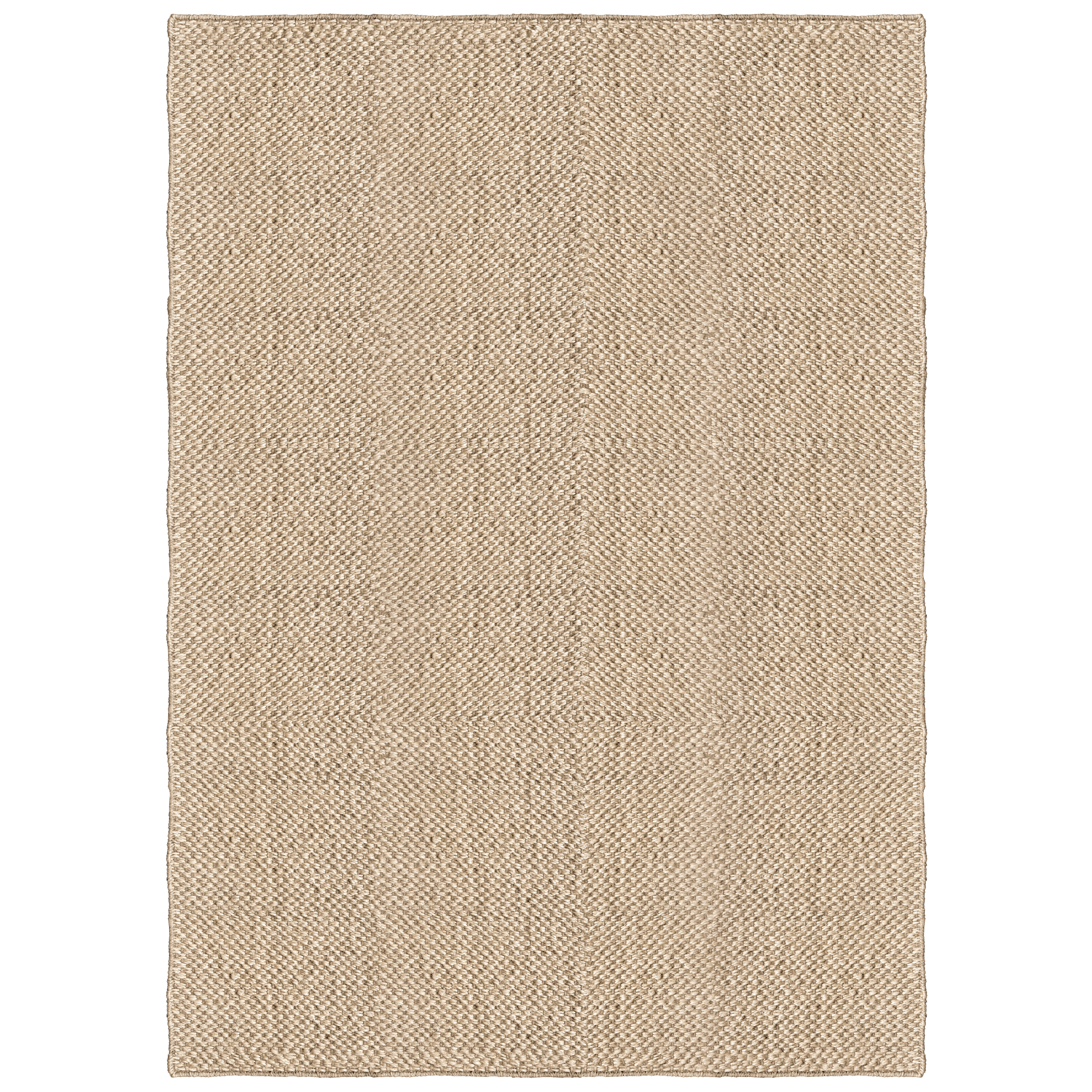 Layered Basket Weave matta 250x350 Cm Natur - Slätvävda mattor Sisal Natural