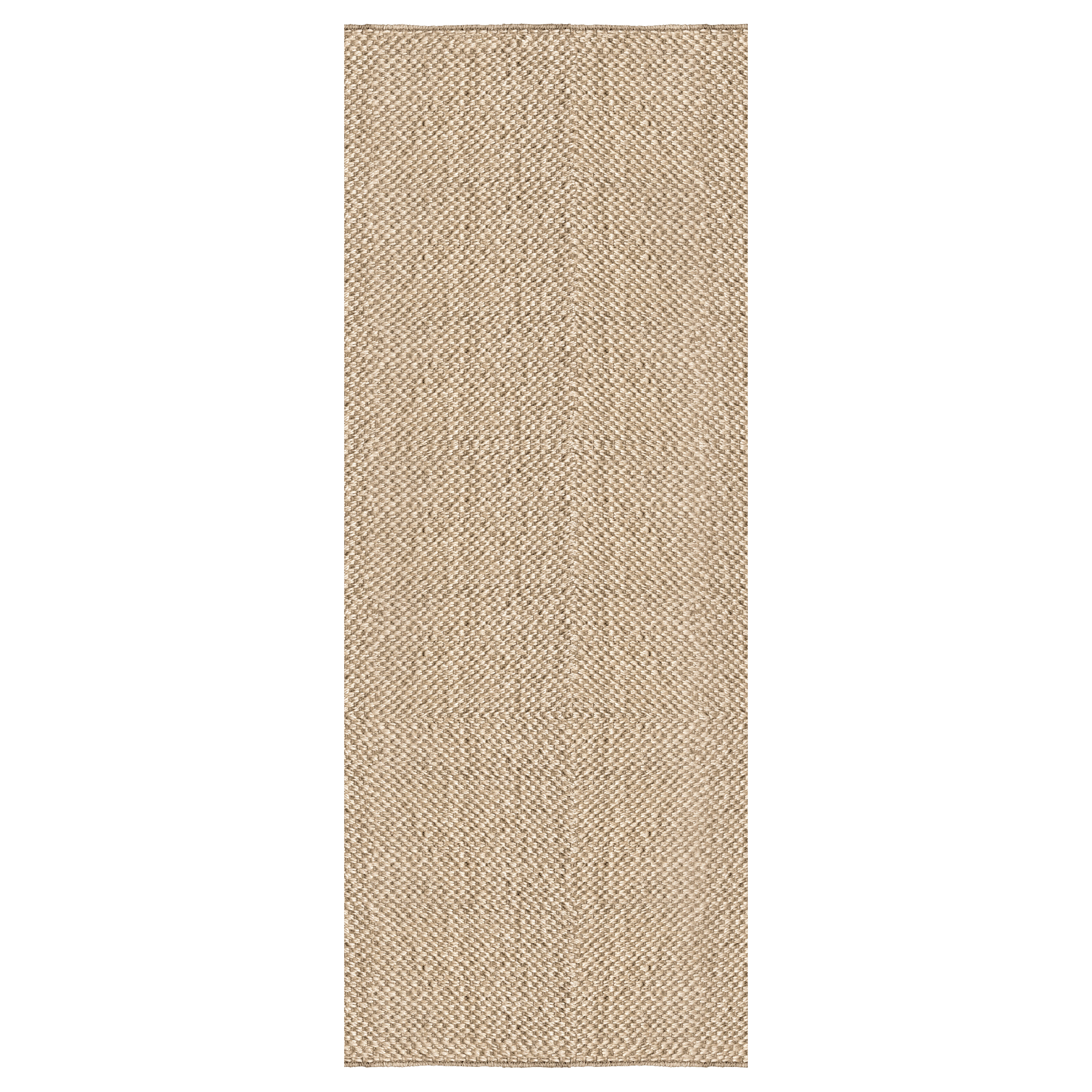 Layered Basket Weave matta 75x240 Cm Natur - Slätvävda mattor Sisal Natural