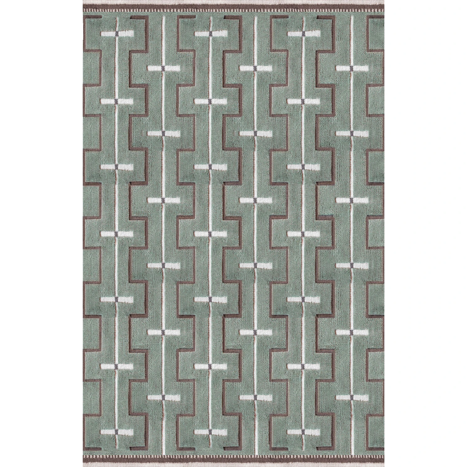 Layered Johanna matta 180x270 Cm Sage - Mönstrade mattor Ull Sage Green