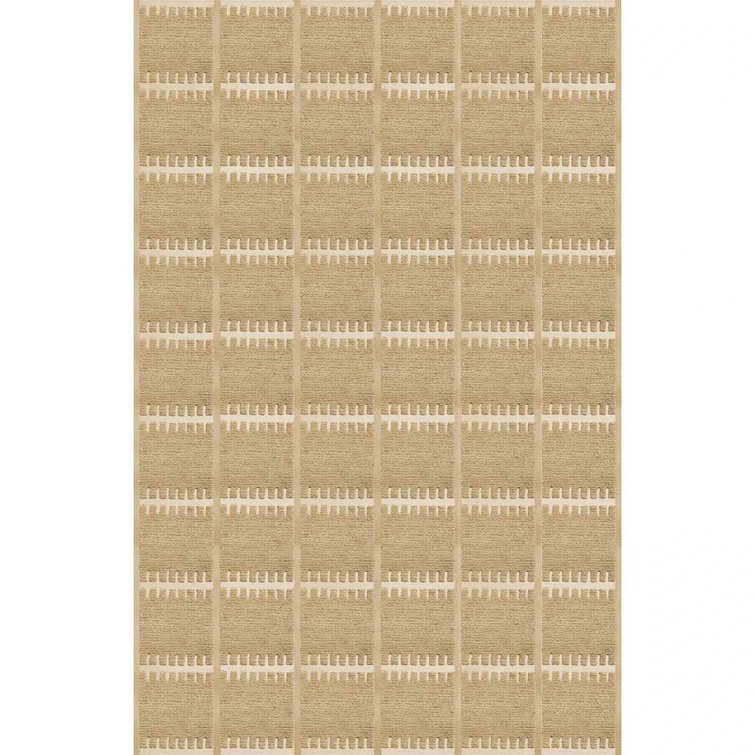 Layered Lilly matta 200x300 Cm Mustard Yellow - Mönstrade mattor Ull Senapsgul