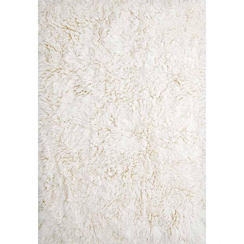Layered Shaggy Ryamatta 250x350 Cm - Enfärgade mattor Ull Benvit