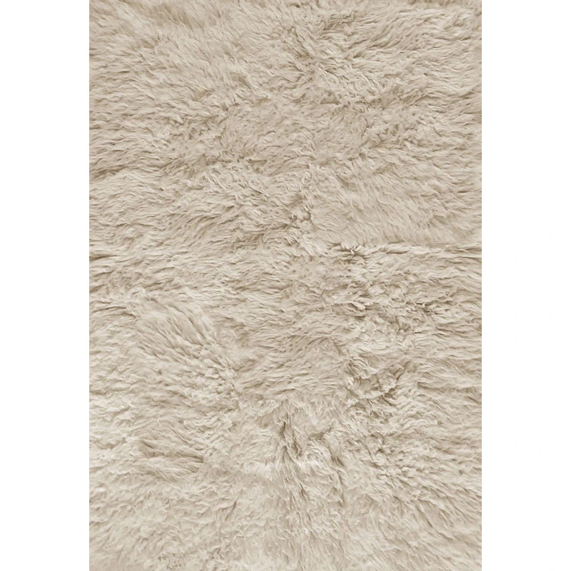 Layered Shaggy Ryamatta 180x270 Cm - Enfärgade mattor Ull Oatmeal