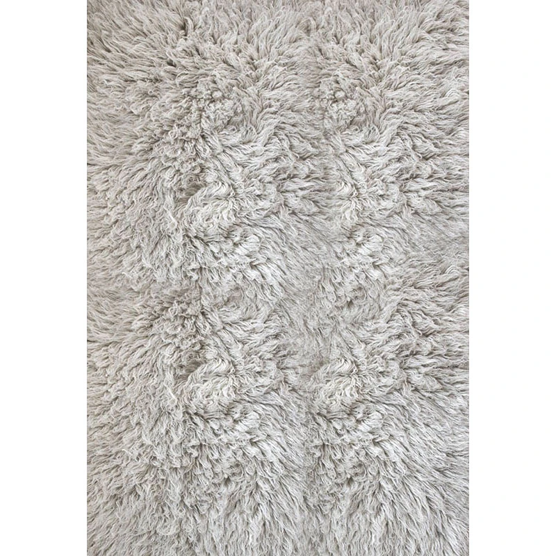 Layered Shaggy Ryamatta 250x350 Cm - Enfärgade mattor Ull Mocha Melange