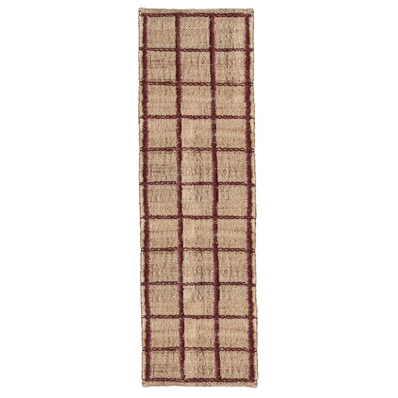 Strata Jutematta 75x240 cm, Vinröd