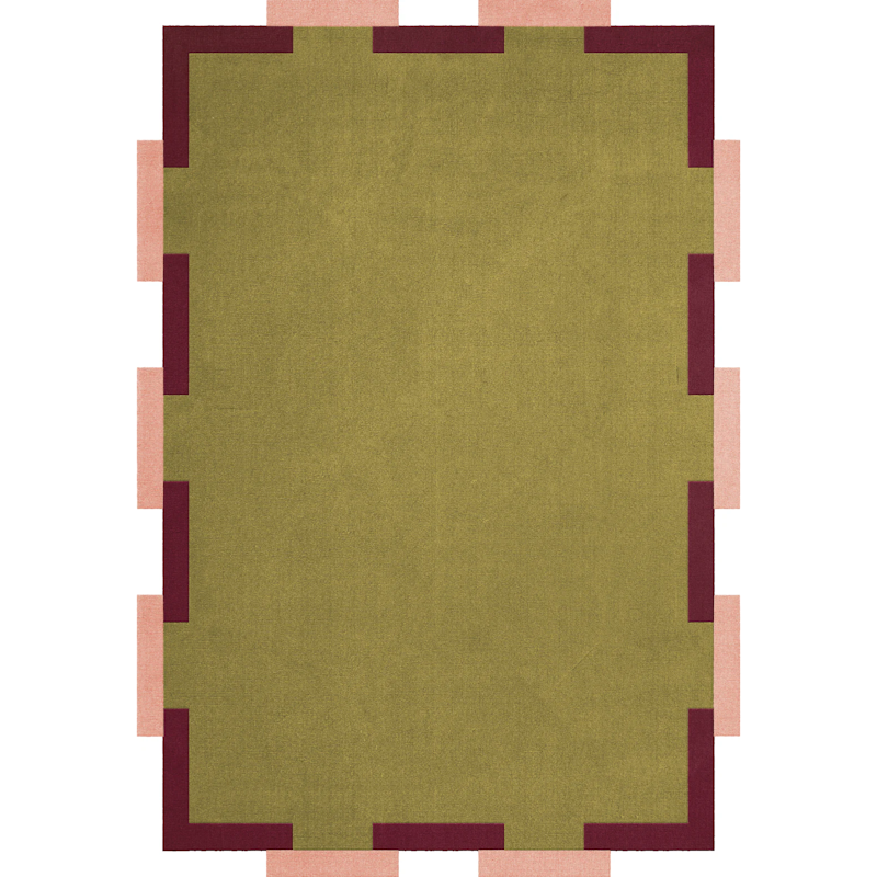 Teklan Fregio Ullmatta 250x350 cm, Olive / Blush