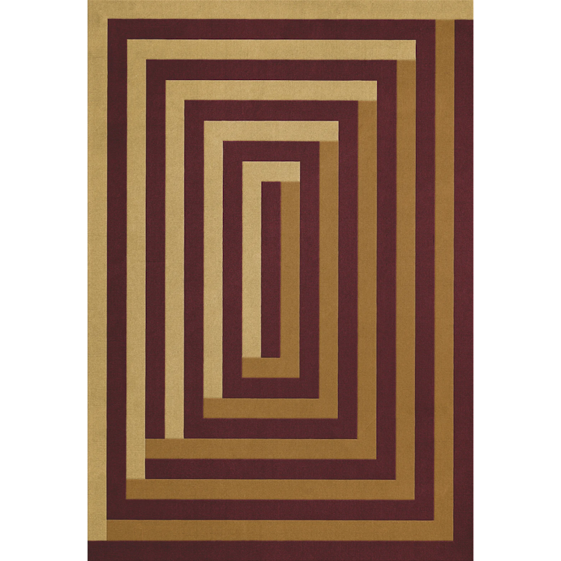 Teklan Labyrinth Ullmatta 180x270 cm, Sand / Mulberry