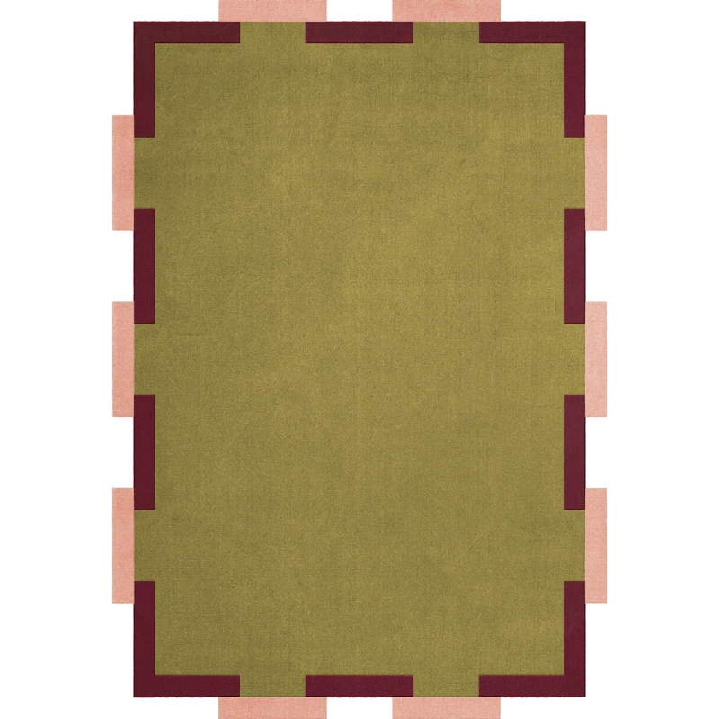 Teklan Fregio Ullmatta 250x350 cm, Olive / Blush