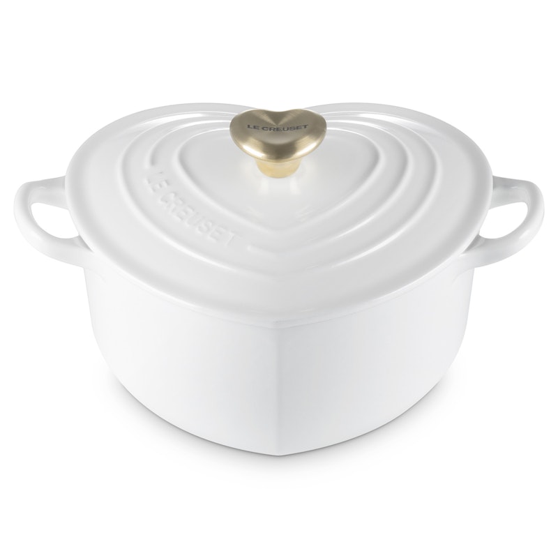 Signature Hjärtformad Gjutjärnsgryta 1,9 L, Vit